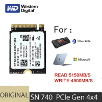 Western Digital WD SN740 2TB 1TB 512GB M.2 SSD 2230 NVMe PCIe Gen 4x4 SSD For Microsoft Surface ProX