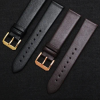 Genuine Leather Ultra-Thin Soft Watchband for DW CK Longines Men Women Blue White Brown Watch Accessorie Strap Watch Bracelet