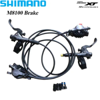 SHIMANO DEORE XT M8100 Hydraulic Disc Brake Lever I-SPEC EV Clamp Band SM-BH90-SBM Metal Ice pads Bike Brake Accessories