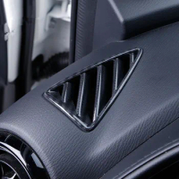 2PCS Dashboard Air Vent Cover ABS Carbon Fiber Material Decorate for Mazda CX-3 2016 2017 CX3 Matt Silver LHD L/R