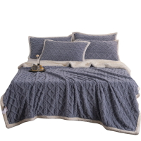 南極人冬季羊羔絨毛毯午睡小被子空調毯加厚珊瑚絨床上蓋毯子單人