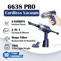 6638 PRO Cordless Vacuum 43800PA | 2-in-1 Vacuum & Blower | Car & Home Use | Ultra Light 1KG | HEPA 