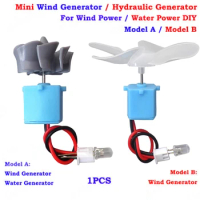1pcs Mini Wind Turbines Generator Hydraulic Wasser Generator Water Generator for AC Power Water Generator Teaching DIY Kit Test