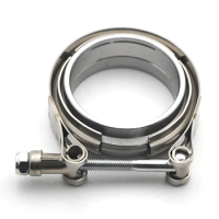 3.5"Inch SUS 304 Steel Stainless Exhaust V Band Clamp Flange Kit Quick Release Clamp Flange