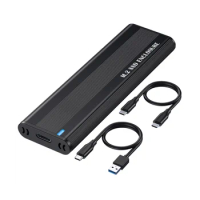 M2 SSD Case NVME SATA Dual Protocol M.2 to USB Type C 3.1 SSD Adapter for NVME PCIE NGFF SATA SSD Disk Box M.2 SSD