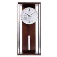 Simple Seiko Clock Hanging Creative Fashion Wall Clock Hour Music Living Room Solid Wood the Grandfather Clock