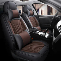 QX.COM Full Coverage Eco Leather Auto Seats Covers PU Leather Car Seat Cover For Nissan Navara D40 Note Nv200 Patrol Y61 Y62