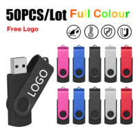 50pcs/lot Custom Logo 2.0 USB Flash Drive Usb 4GB 8GB 32GB 64GB Pendrive 2GB 1GB Photography Gift Memory stick