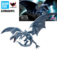 In Stock Bandai S.H.MonsterArts SHM Yu-Gi-Oh Blue-Eyes White Dragon Anime Action Figures Toys Gift M