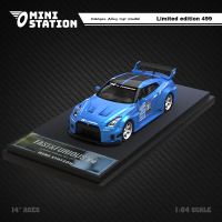 Mini Station1:64 合金車模型 速度與激情 Brian's GTR R35 3.0藍702