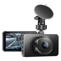 Dual Dash Cam, Dashboard Car Camera 1080P Driving Recorder Full HD Front and Rear, 3 Inch LCD Screen, Wide Angle