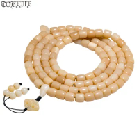 Handcrafted Genuine Camel Bone Tibetan Mala Tibetan Bone Mala Buddhist 108 Prayer Beads Bracelet Tibetan 108 Beads