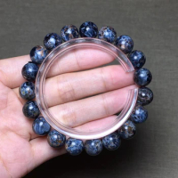 Natural Blue Pietersite Round Beads Bracelet Jewelry Pietersite 10.5mm Namibia Fire Pietersite Rare Stone Beads AAAAAA