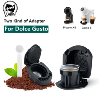 icafilas Reusable Adapter for Dolce Gusto Piccolo xs Maker &amp; for Nescafe Genio S Plus Nespresso Coffee Capsule Convert Holdervip