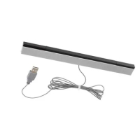 100pcs USB Wired Receiver Infrared Ray Sensor Bar with Clear Stand Replacement For Nintendo Wii
