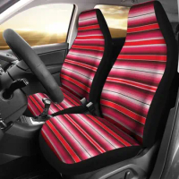 Pattern Print Mexican Serape Blanket Baja Seat Cover Car Seat Covers Set 2 Pc, Car Accessories Car Mats