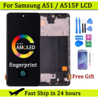 Super AMOLED Display For Samsung A51 LCD A515 A515F/DS A515FD A515 LCD Display Touch Screen Replacement A515F Display