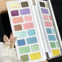 Palet Pembayang Mata, 16 Warna, Warna Alamiah, Pusam, Mutiara, Kilauan, Sesuai untuk Solekan Cosplay