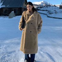 2022 Autumn Winter Long Coat Woman Faux Fur Coat Women Warm Ladies Fur Teddy Jacket Female Plush Teddy Outwear Plus Size