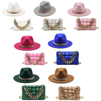 Folk Cowgirl Hats Party Fedora Hat and Handbag for Bachelorette Fedora Hat Wholesale