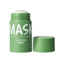 1pcs Deep Cleaning Solid Green Tea Mud Mask Stick Remove Grease Blackheads Clay Solid Mask Whitening Hydrating Anti Acne