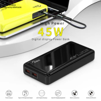 KONFULON 20000mAh Small Size PD 45W Fast Charging Power Bank With 3USB Output Portable Power Bank For iPhone Huawei Samsung