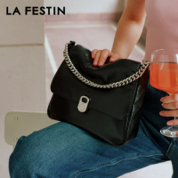 LA FESTIN Original 2024 New Leather Bag Women's bag Chain Bag Shoulder Crossbody Bag Large Capacity Bags Handbag