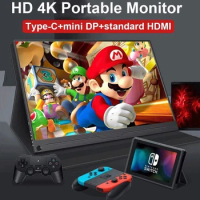 17.3 inch 4K Computer Monitor Gaming Display Portable USB C Monitors 3840X2160 UHD IPS for HDMI Type-C Xbox Win Mac PS4 Switch