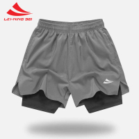 Quần Chạy Bộ 2 Lớp Lei-Ning 361 Quần Short Thể Thao Thoáng Khí, Thấm Hút Mồ Hôi Nhanh Khô, - QUAN2LO