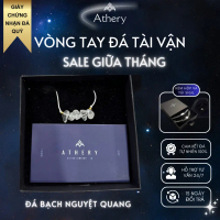 Vòng tay Tài Lộc Đá Bạch Nguyệt Quang - Athery kết nối năng lượng - Đá thạch anh tự nhiên - Trang sứ