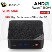 Beelink Mini PC SER5 MAX 5800H WiFi 6E AMD Ryzen 7 5800H DDR4 16GB 32GB 500GB 1T SSD 4K 60Hz BT5.2 1000M Desktop Game Computer