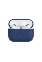 THEIMPRINT SAFFIANO LEATHER AIRPOD PRO CASE - NAVY