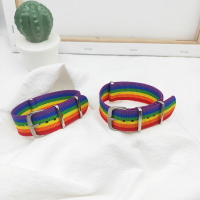 黑白編織手繩六色彩虹簡約情侶手環手鏈LGBT飾品網紅流行飾品ins
