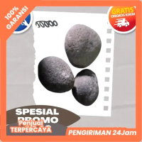 BATU BRONJOL BATU KALI BULAT HITAM - Batu Kali Alami Tekstur Halus Penghilang Daki untuk Perawatan K