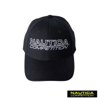 【NAUTICA】COMPETITION簡約品牌LOGO刺繡棒球帽(黑色)