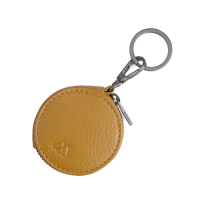 MARKBERG Verna 丹麥手工牛皮維娜鑰匙圈 零錢包(琥珀黃)