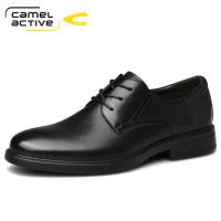 Camel Active LUXURY MEN GENUINE LEATHER SHOES LACE UP WEDDING OFFICE BUSINESS POINTED TOE FORMAL MEN DRESS OXFORD SHOES FOR MEN