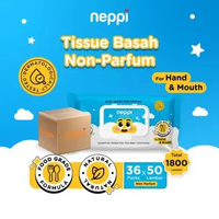 (36 Pcs x 50 Lembar) Neppi Premium Wipes Tisu / Tissue Basah Dermatologically Tested Food Grade Hand