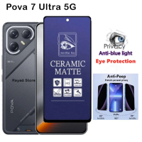 Tempered Glass Ceramic FOR  Tecno Pova 7 Ultra 5G Matte Anti Blue Ray Full Cover