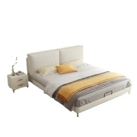 Upholstered Bed Antique Luxury Modern King Size Wood Storage Beds Frame Bed Room Furnitures Set