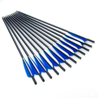 Archery 12/24pcs ID7.6mm OD8.8mm 17/20/22" Carbon Arrow for Crossbow Bolts for crossbow Hunting archery