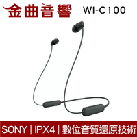 Sony 索尼 WI-C100 黑色 無線 IPX4 續航25hr DSEE 頸掛式 藍牙 耳機 | 金曲音響