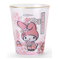 asdfkitty*美樂蒂 櫻花祭 玻璃小杯子 清酒杯 拜拜用小酒杯-日本正版商品