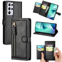 S21 Ultra Case Retro PU Flip Leather Case For Samsung Galaxy S21 Ultra Plus FE 5G Card Cover for GalaxyS21 Ultra FE Galaxy S 21