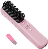 Cordless Hair Straightener Brush PortableStraightening Brush for Travel Negative Ion Hot Comb Hair S