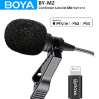 BOYA BY-M2 6m Professional Condenser Lavalier Lapel Microphone for iPad iPhone iPod touch iOS Devices Live Streaming Youtube
