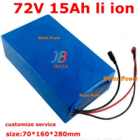 72v lithium ion battery pack 72v 15ah li-ion battery with BMS for 72v 1000w 2000w electric scooter golf cart + 3A charger
