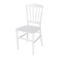 เก้าอี้จัดเลี้ยงพลาสติก รุ่น NAPOLEON HB-H002A-W ขนาด 40 x 45 x 87.2 ซม. สีขาว