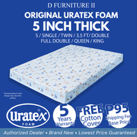 5 inch thick 100% original uratex foam mattress W cotton cover/30x75/36x75 / 48x75 / 54x75 / 60x75 / 72x75