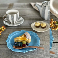 日本製美濃燒古董盤 17.7cm 盤 甜點盤 ins盤 蛋糕盤 水果盤 小盤 餐盤 陶瓷盤 廚房用品 日本 日本製
